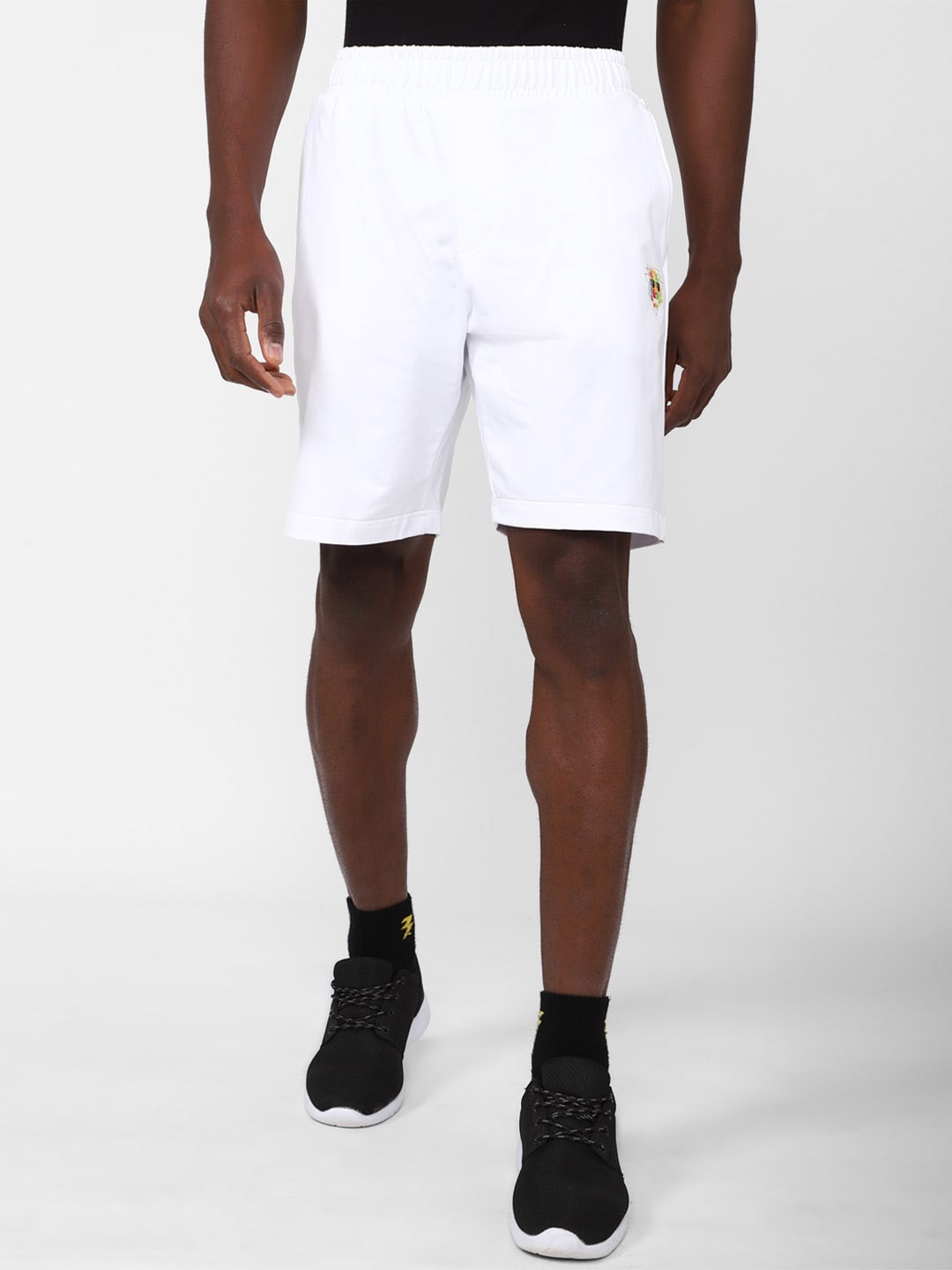 Van Heusen Flex Men Mid-Rise Sports Shorts, White