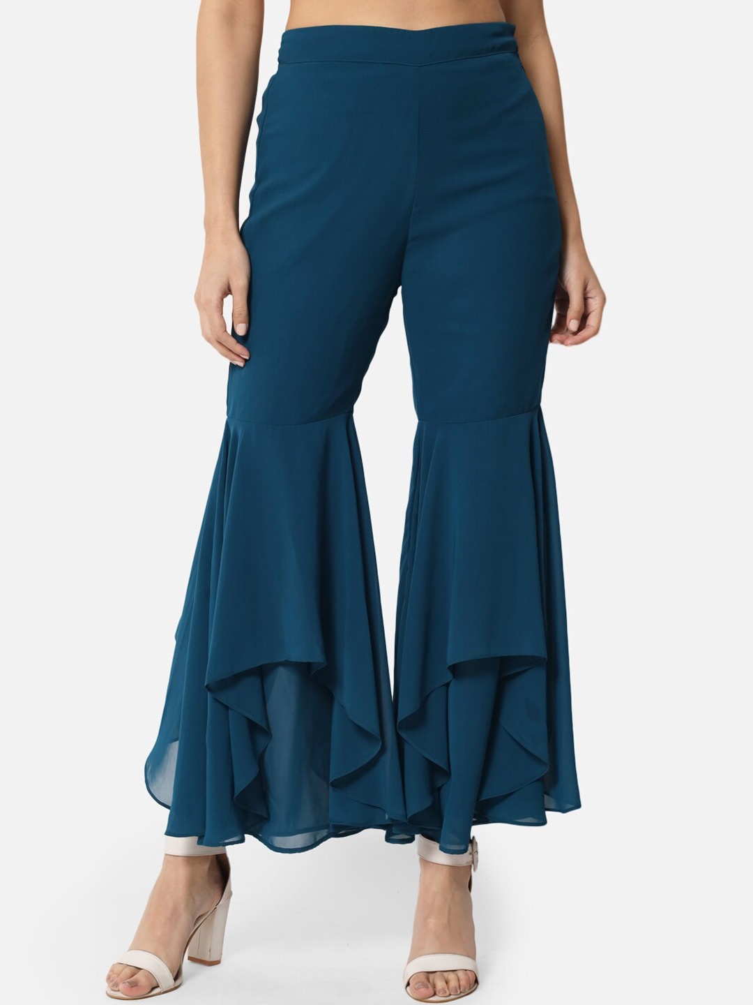 

ALL WAYS YOU Wide Leg Georgette Palazzos, Blue