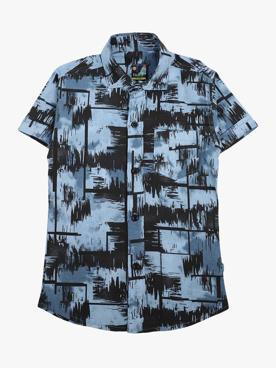 

V-Mart Boys Abstract Printed Cotton Casual Shirt, Blue