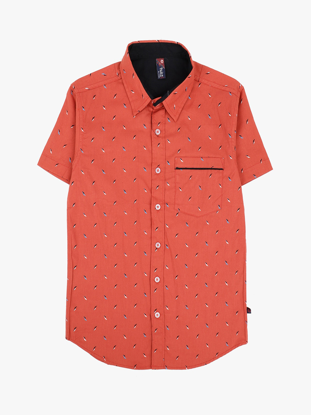 

V-Mart Boys Conversational Printed Cotton Casual Shirt, Red