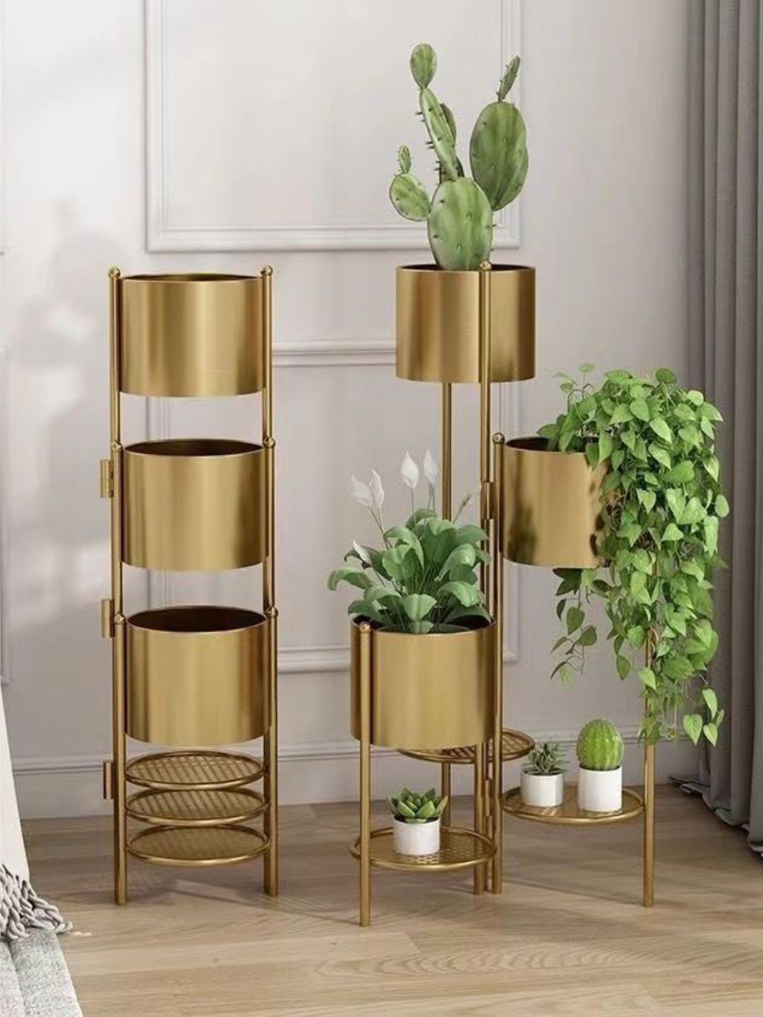 

The Art House Gold-Toned Metal Planter Stand