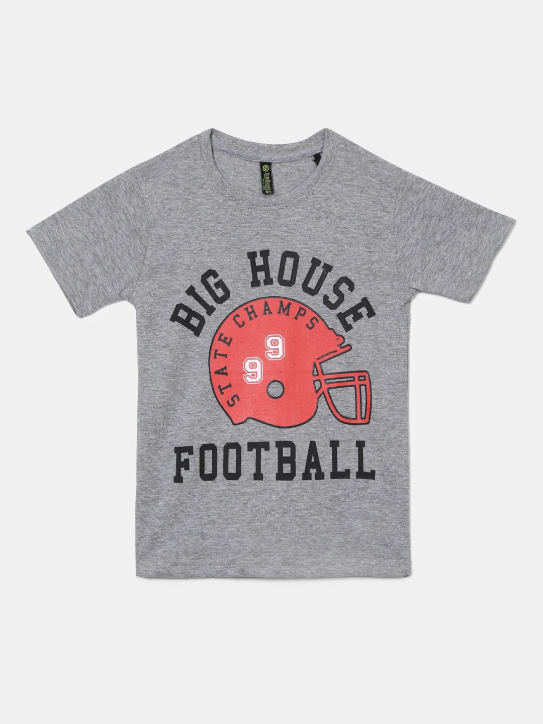 

V-Mart Boys Typography Printed Round Neck Cotton T-shirt, Grey