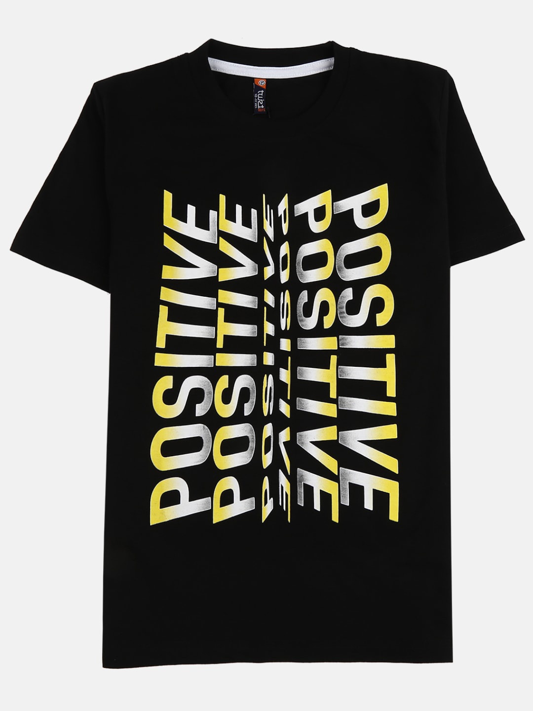 

V-Mart Boys Typography Printed Cotton T-shirt, Black