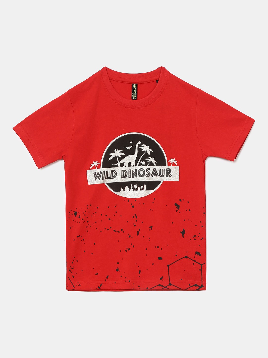 

V-Mart Boys Typography Printed Cotton T-shirt, Red