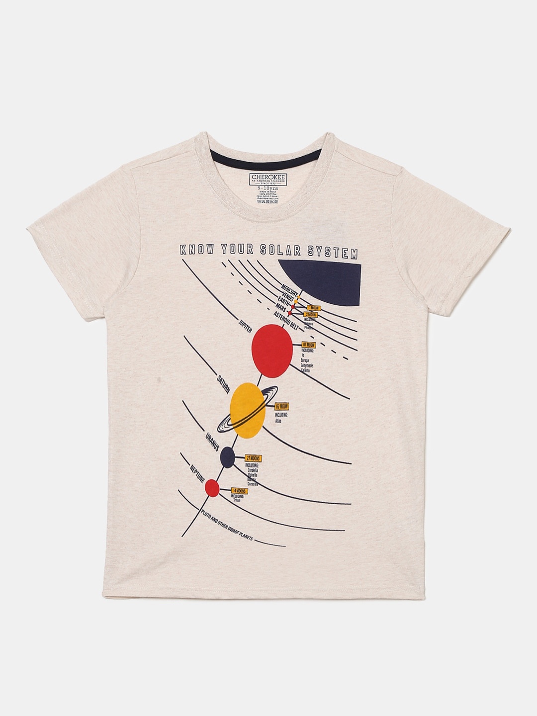 

V-Mart Boys Graphic Printed Cotton T-shirt, Grey