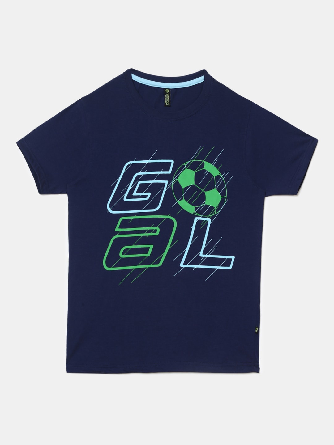 

V-Mart Boys Typography Printed Cotton T-shirt, Navy blue