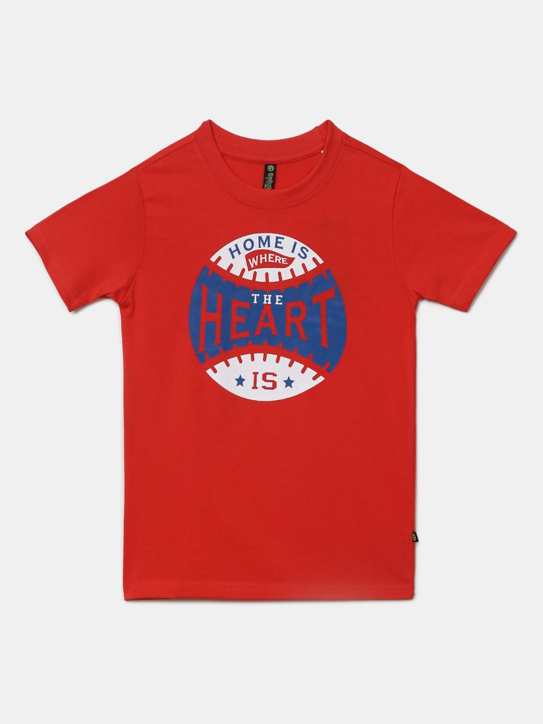 

V-Mart Boys Typography Printed Cotton T-shirt, Red