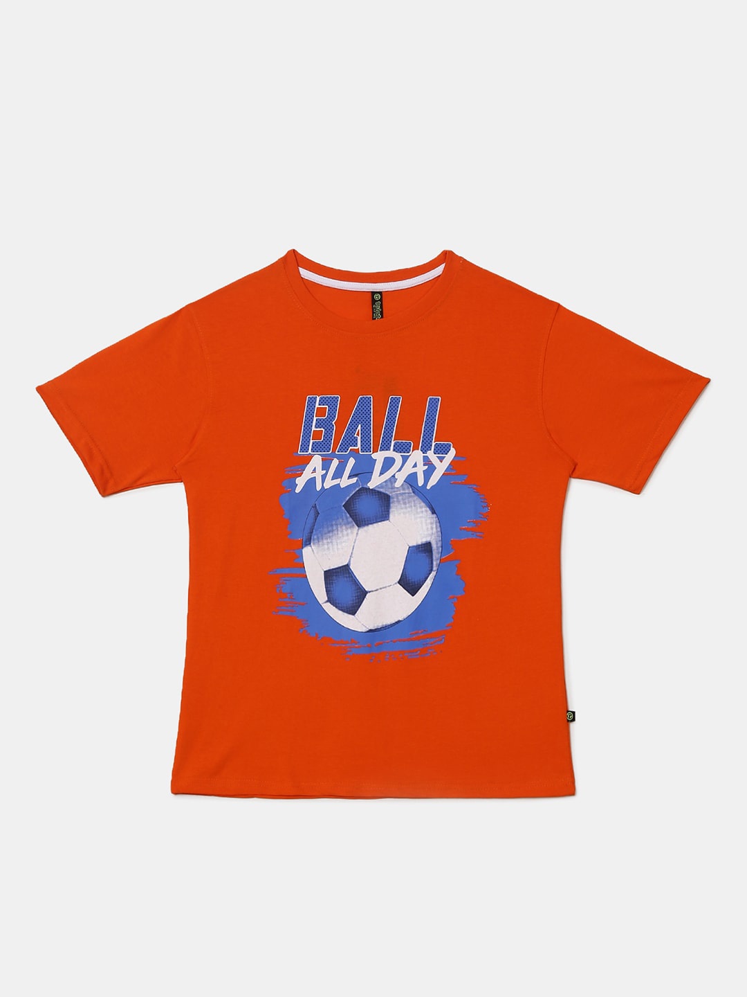 

V-Mart Boys Graphic Printed Cotton T-shirt, Orange