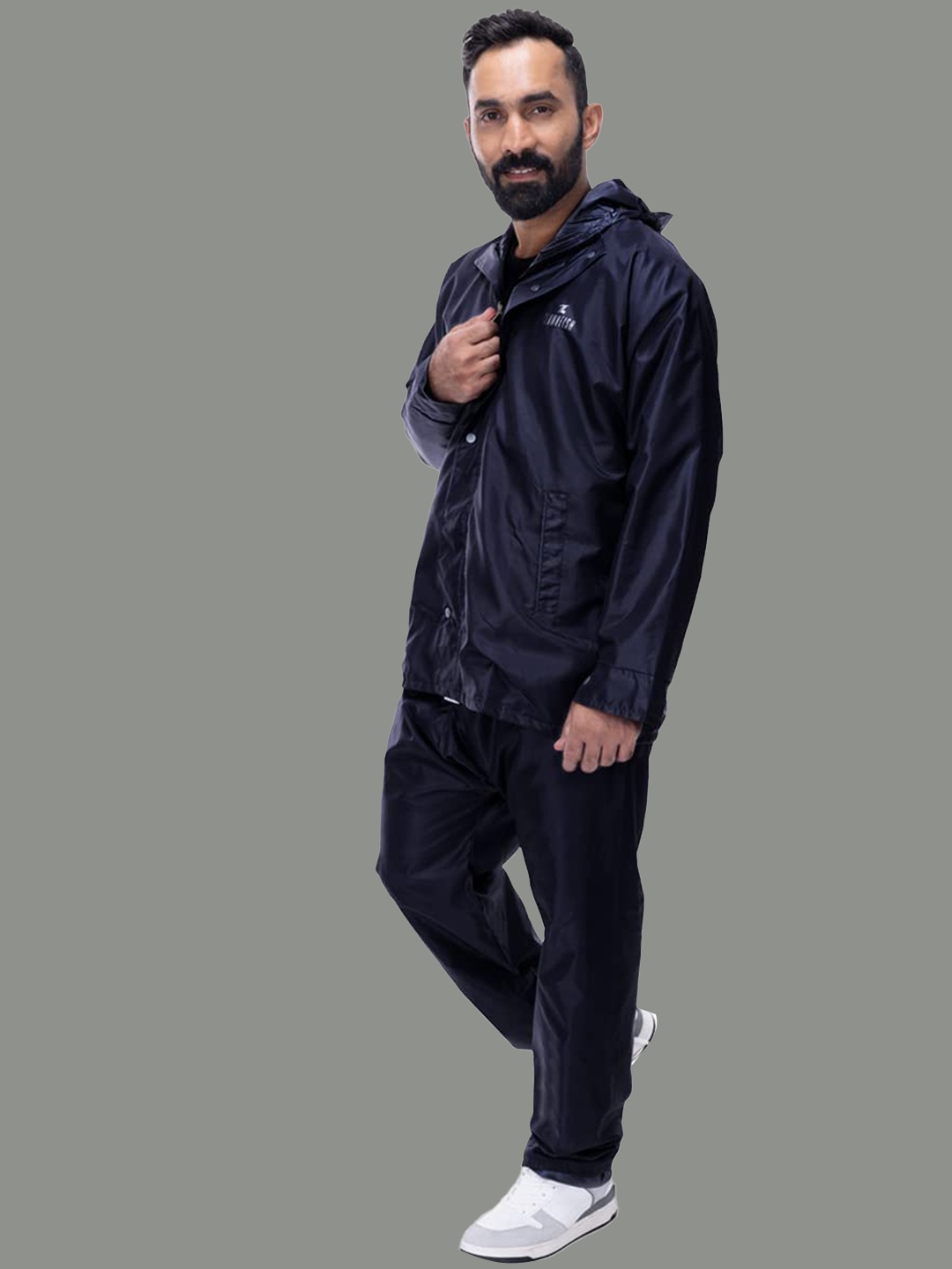 

THE CLOWNFISH Men Reversible Waterproof Rain Suit, Blue