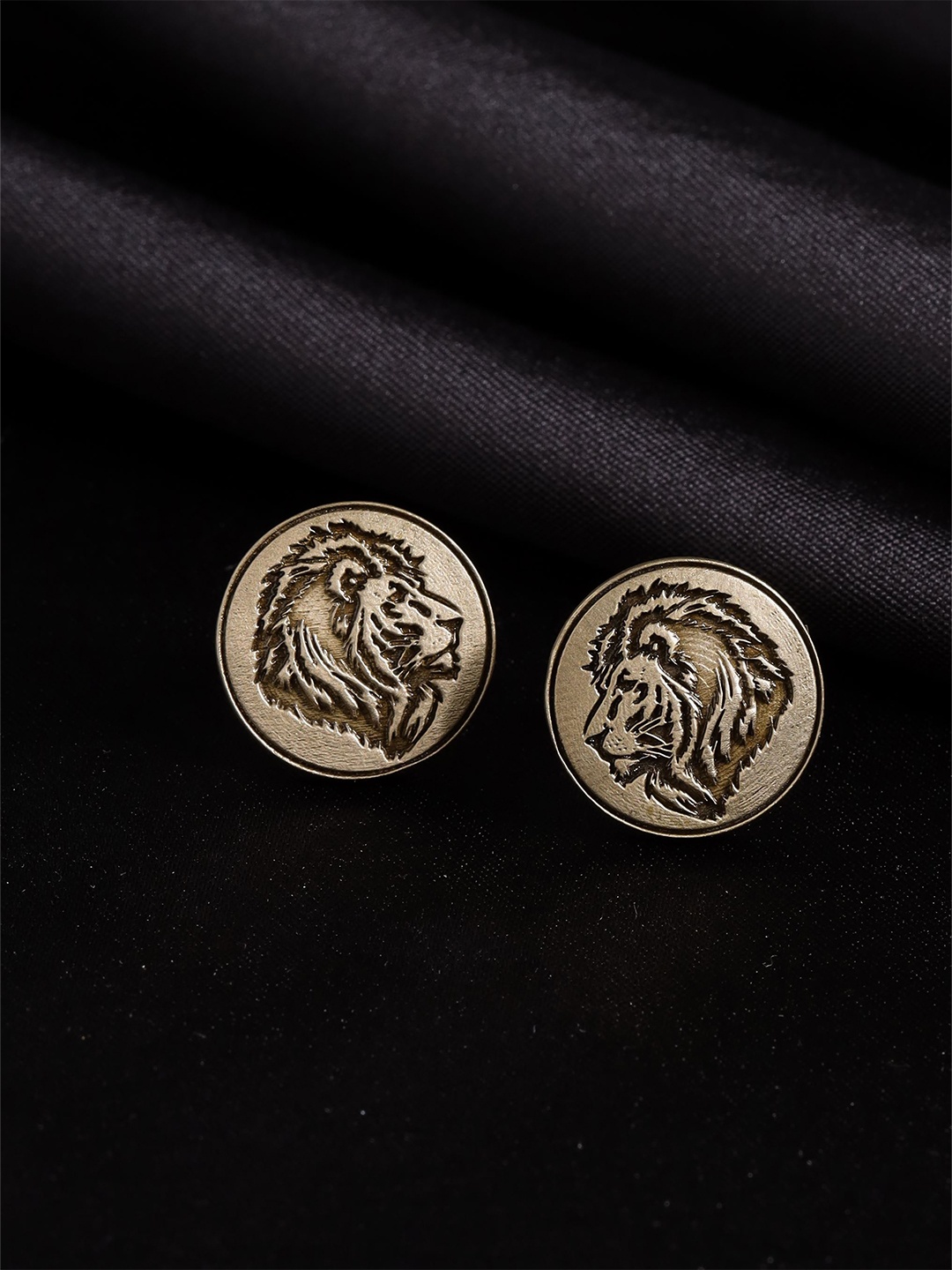 

COSA NOSTRAA Quirky Lion Brass Cufflink, Gold