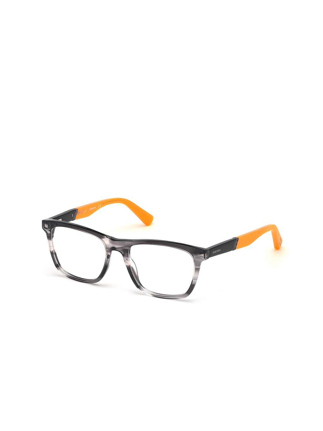 

DIESEL Men Half Rim Square Frames DL5310 53 020, Orange