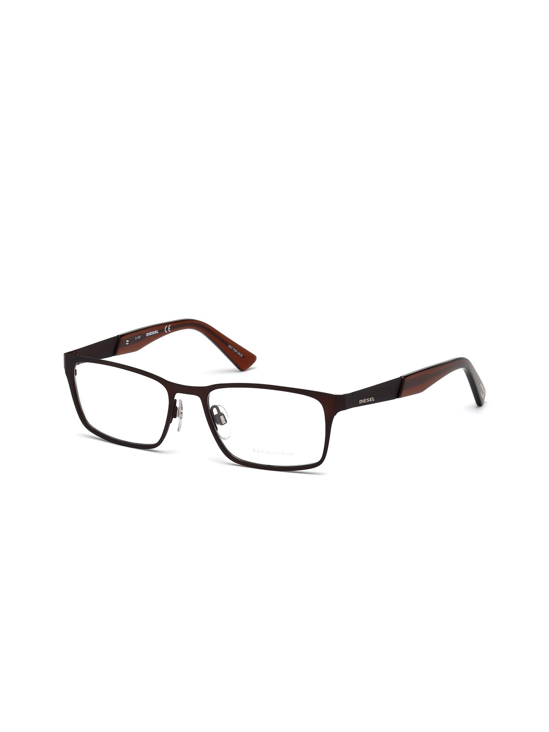 

DIESEL Men Full Rim Medium Rectangle Frames, Brown