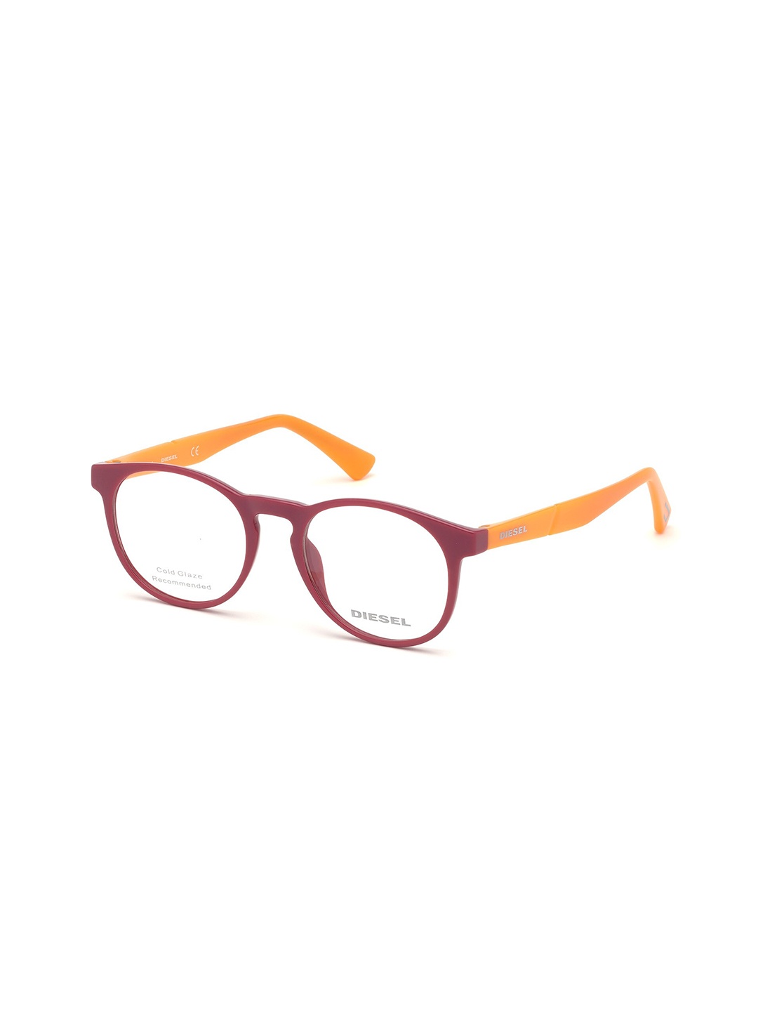 

DIESEL Kids Colourblocked Full Rim Oval Frames, Maroon