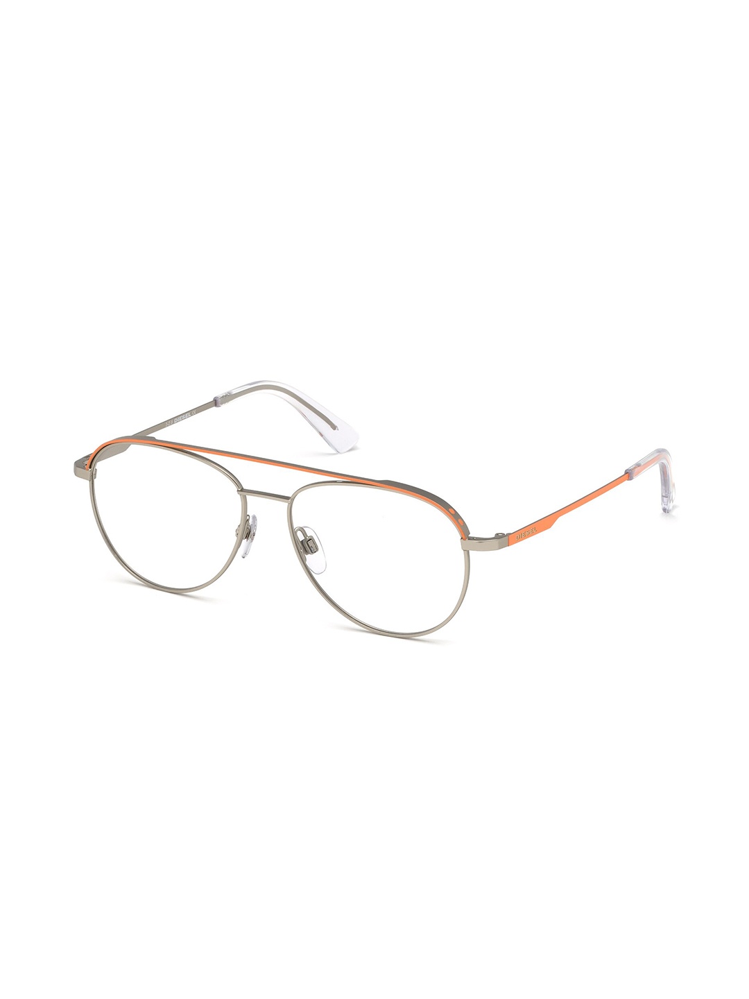 

DIESEL Men Full Rim Aviator Frames DL5305 55 017, Transparent