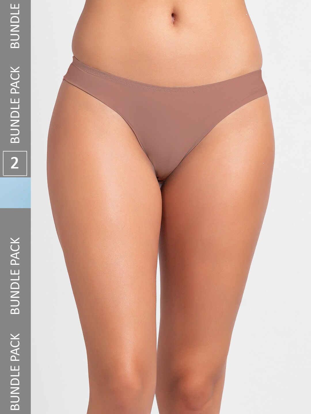 

NOIRA Women Pack Of 2 Assorted Seamless Thong Briefs