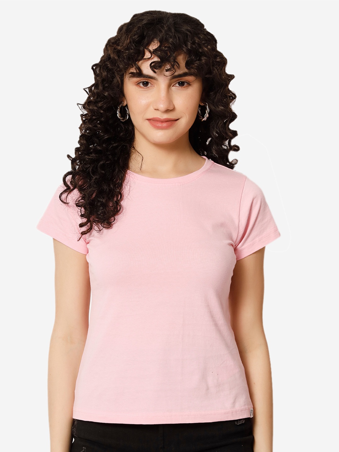 

XOXO Design Round Neck Pure Cotton T-Shirt, Pink