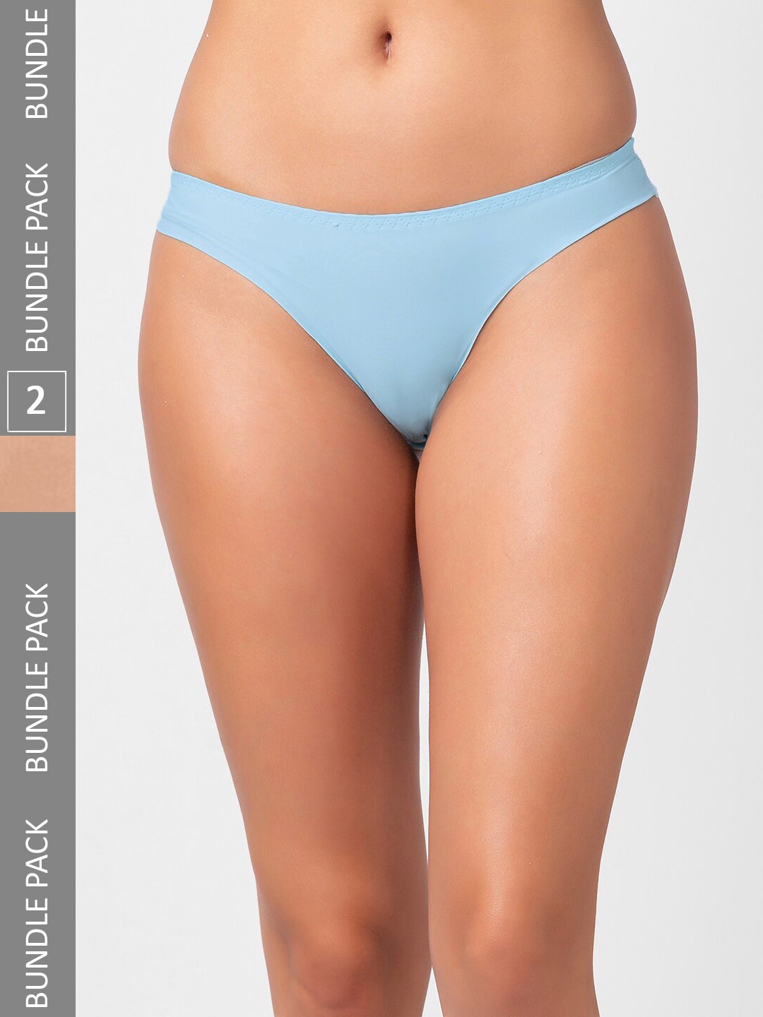 

NOIRA Women Pack Of 2 Assorted Seamless Thong Briefs