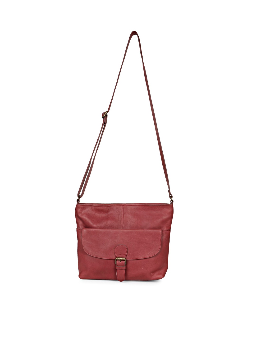 

Saint G Leather Structured Sling Bag, Burgundy