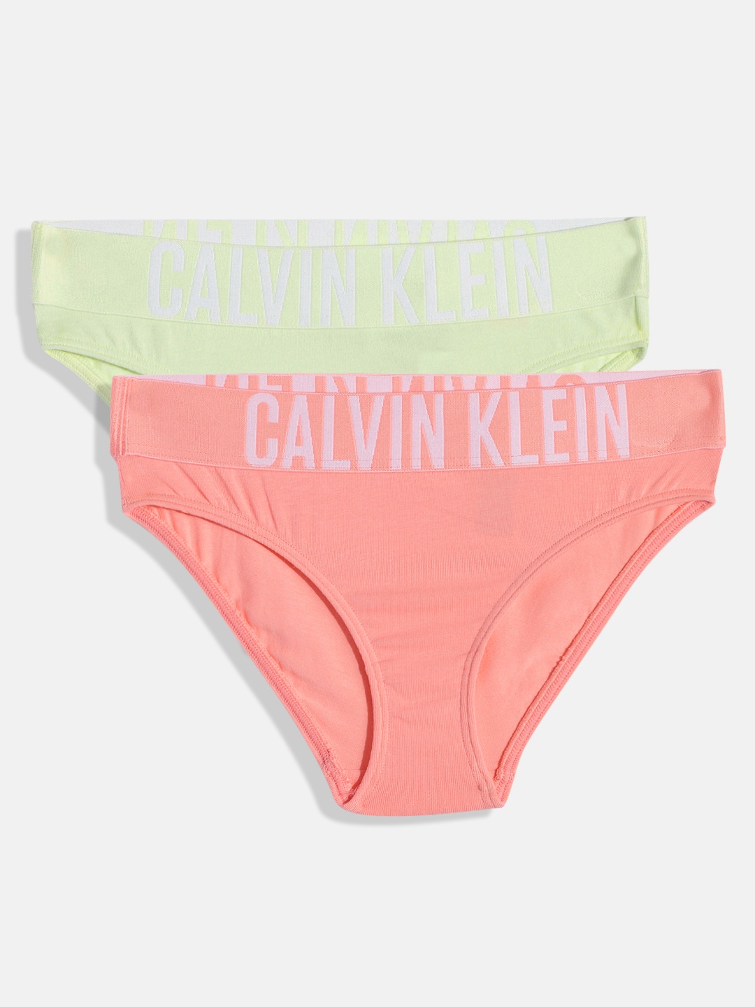 

Calvin Klein Underwear Girls Pack of 2 Bikini Briefs G8005990TV, Lime green