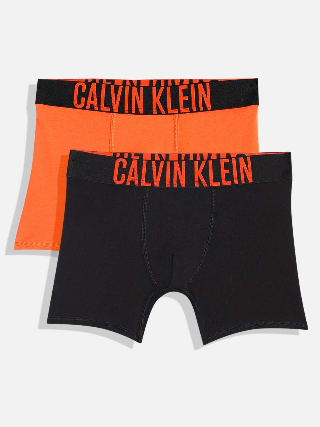

Calvin Klein Underwear Boys Pack Of 2 Solid Trunks B7004230U6, Orange