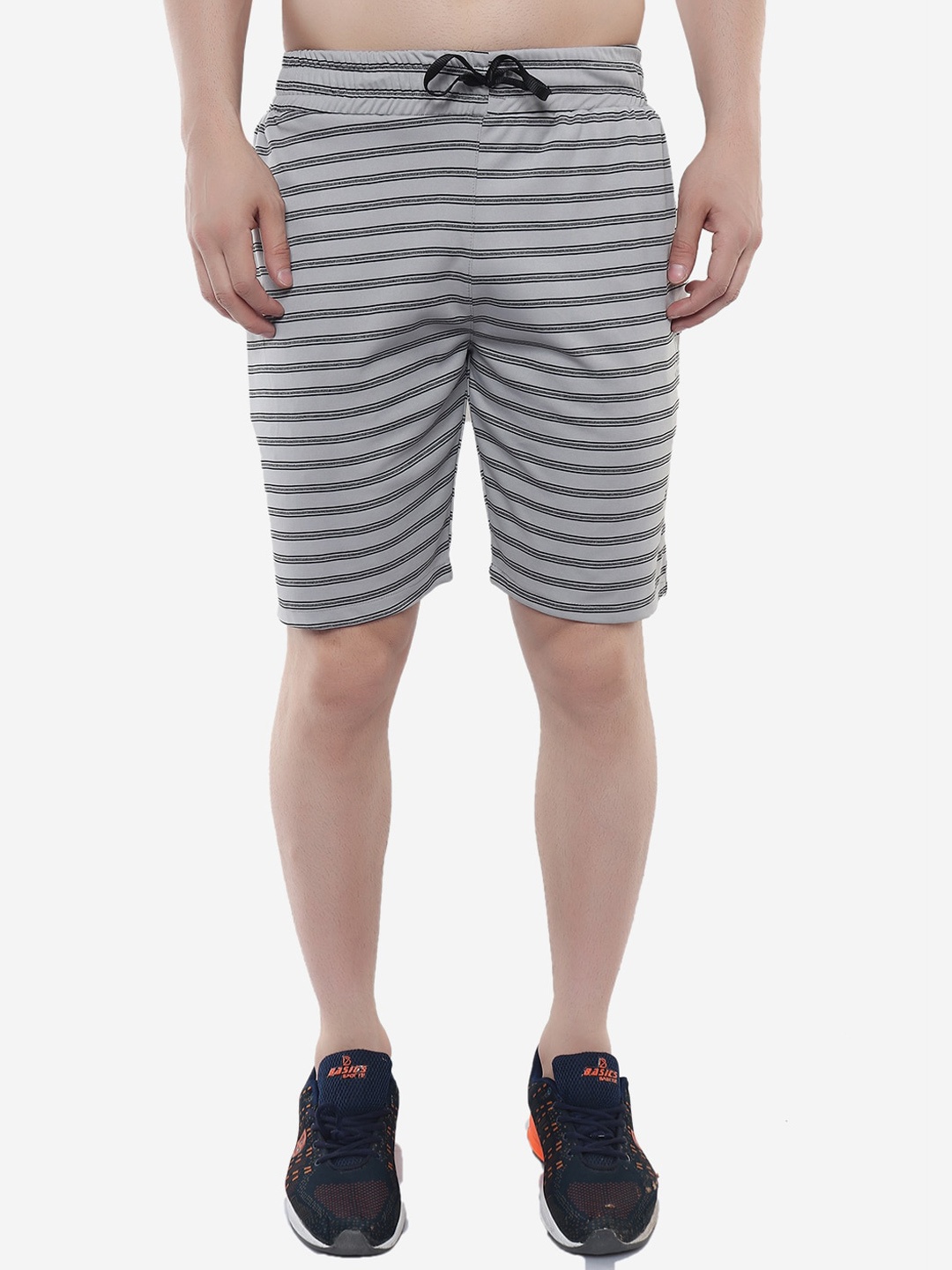 

Xohy Men Striped Shorts, Grey