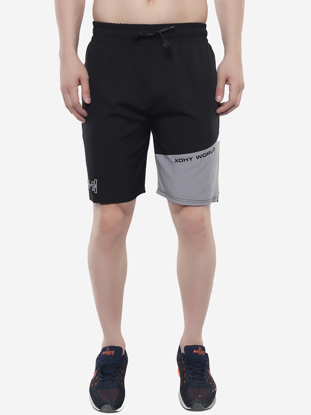 Xohy Men Training or Gym Sports Shorts, Black