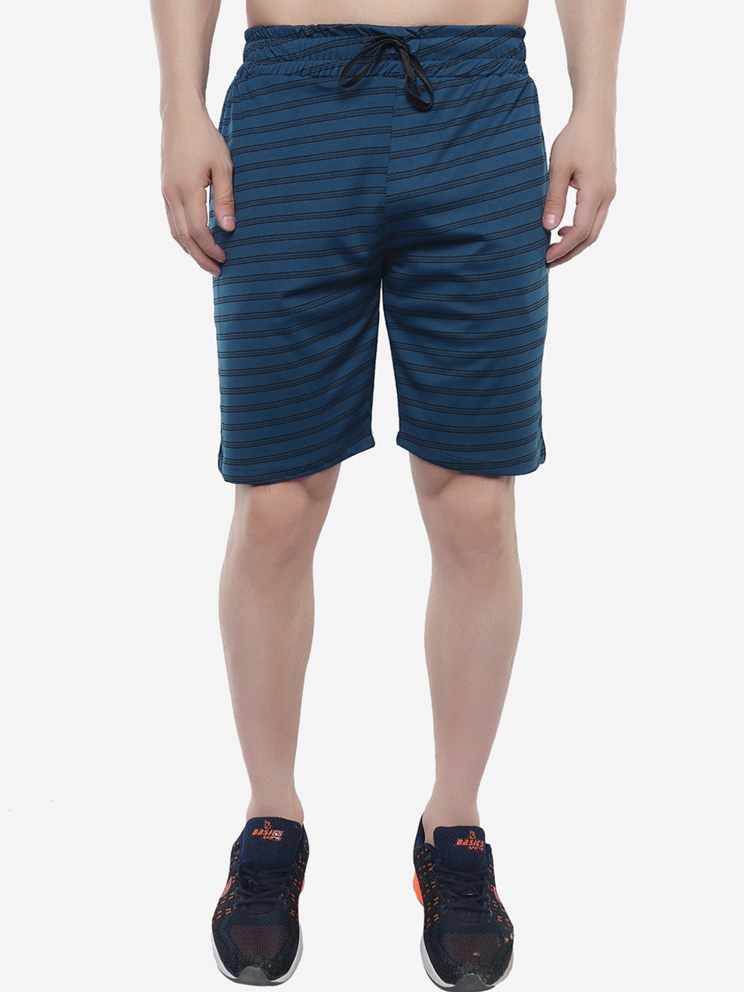 

Xohy Men Striped Training Sports Shorts, Blue