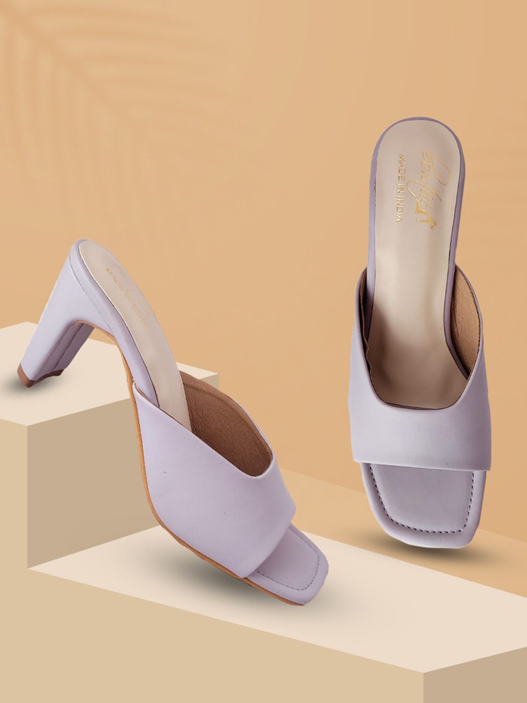 

Bowtoes Open Toe Block Heels, Gold