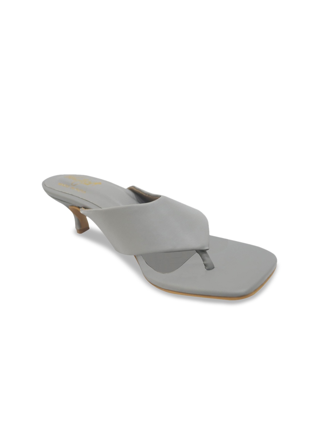 

Bowtoes Open Toe Kitten Heels, Grey