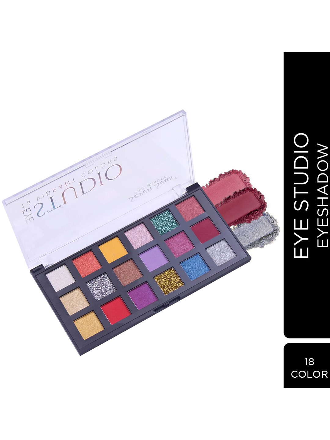 

Seven Seas Eye Studio 18 Vibrant Colors Eyeshadow Palette 25g - Skin 102, Silver