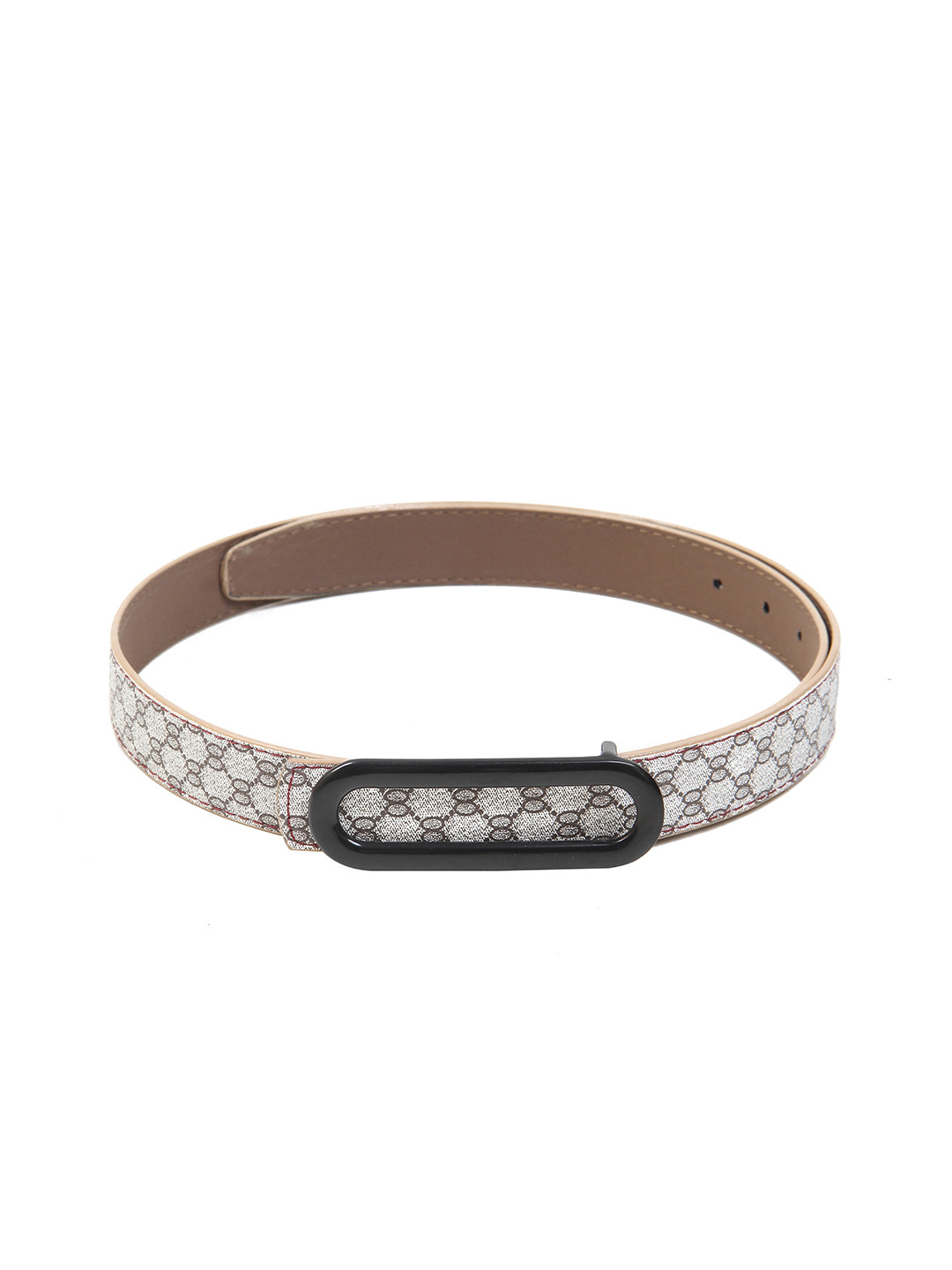 

Calvadoss Women Printed Synthetic Leather Belt, Beige