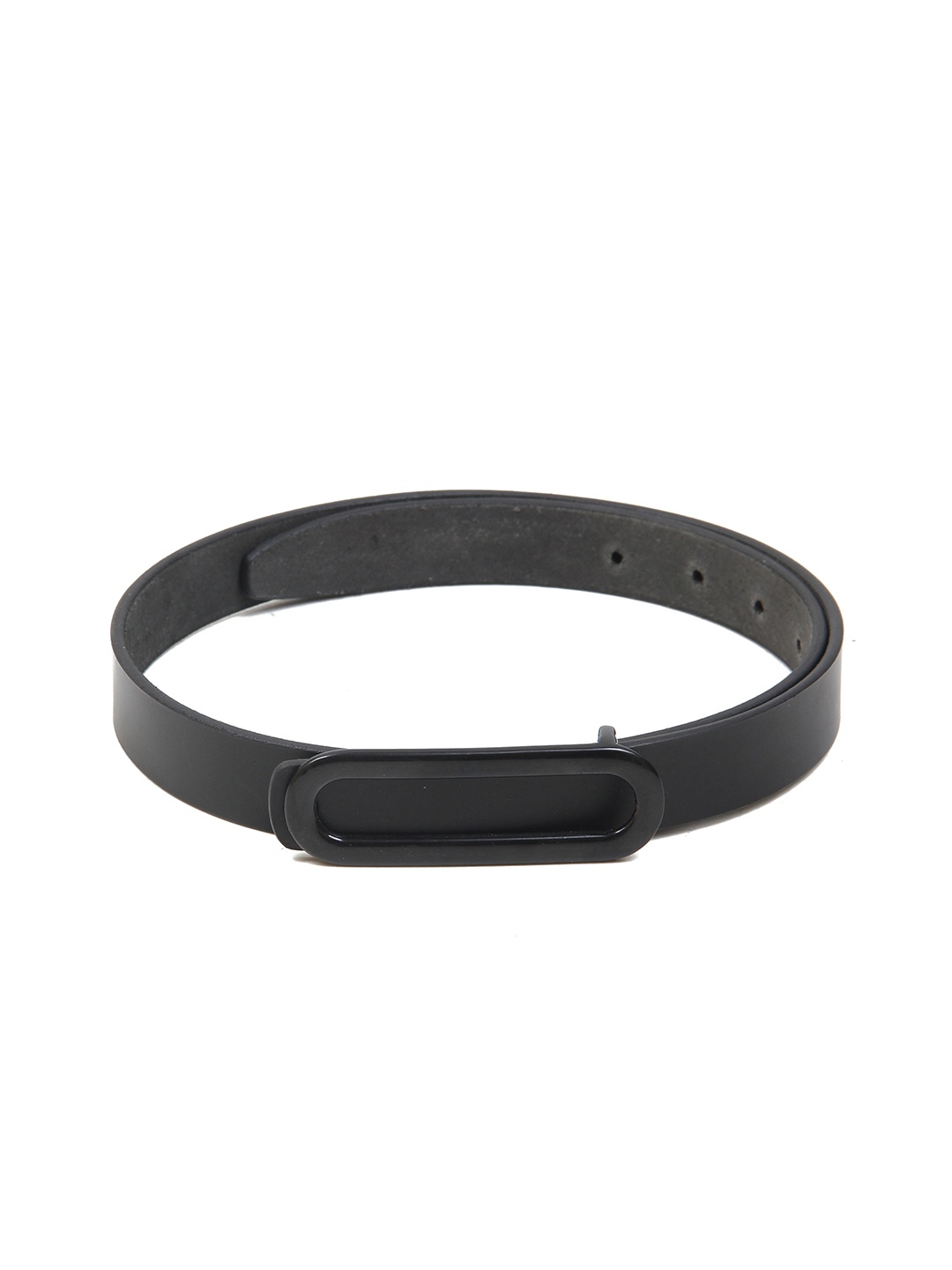 

Calvadoss Women Textured Leather Push Pin Closure Belt, Black