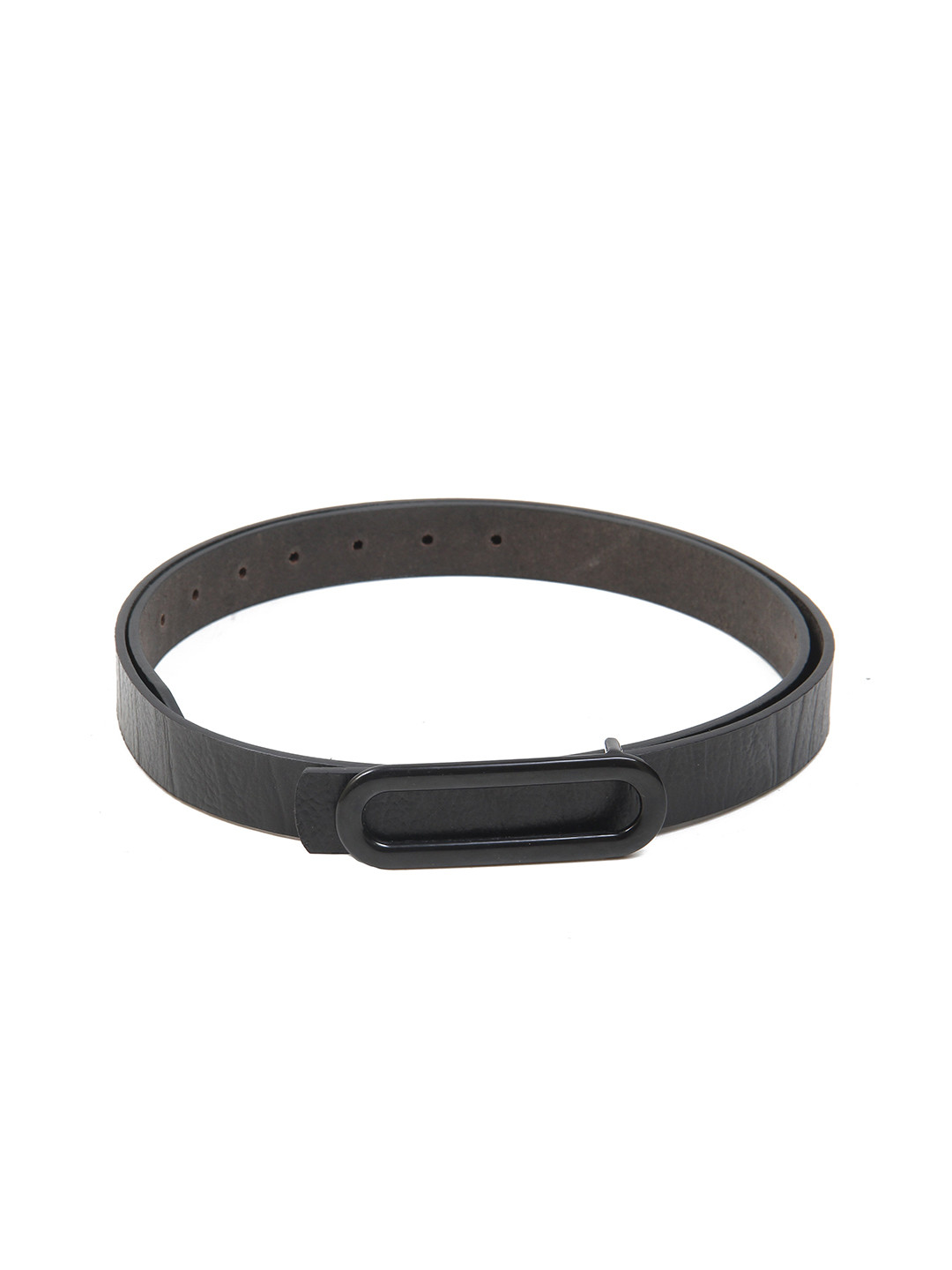 

Calvadoss Women Textured Leather Push Pin Closure Belt, Black