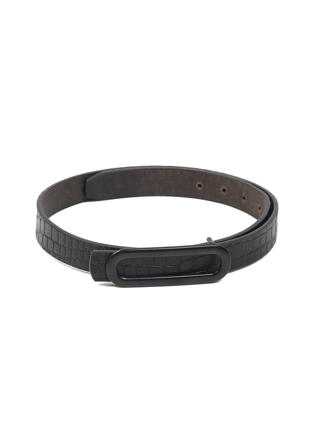 

Calvadoss Women Textured Leather Belt, Black