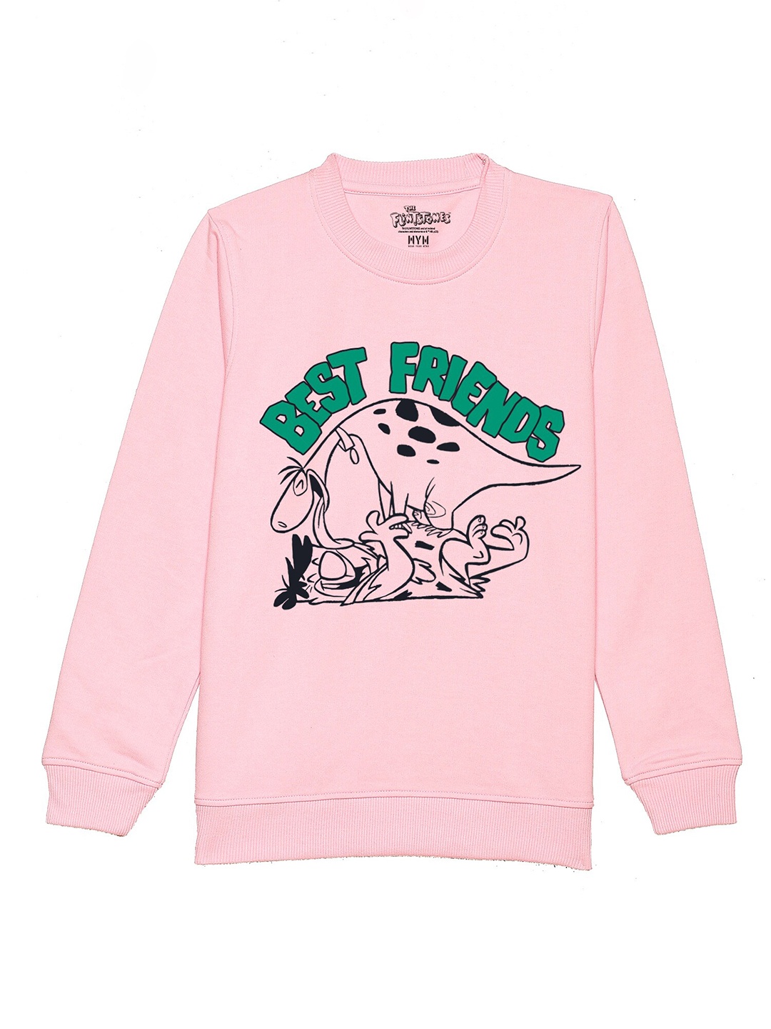 

Wear Your Mind Girls Typography Printed Sweatshirt, Pink