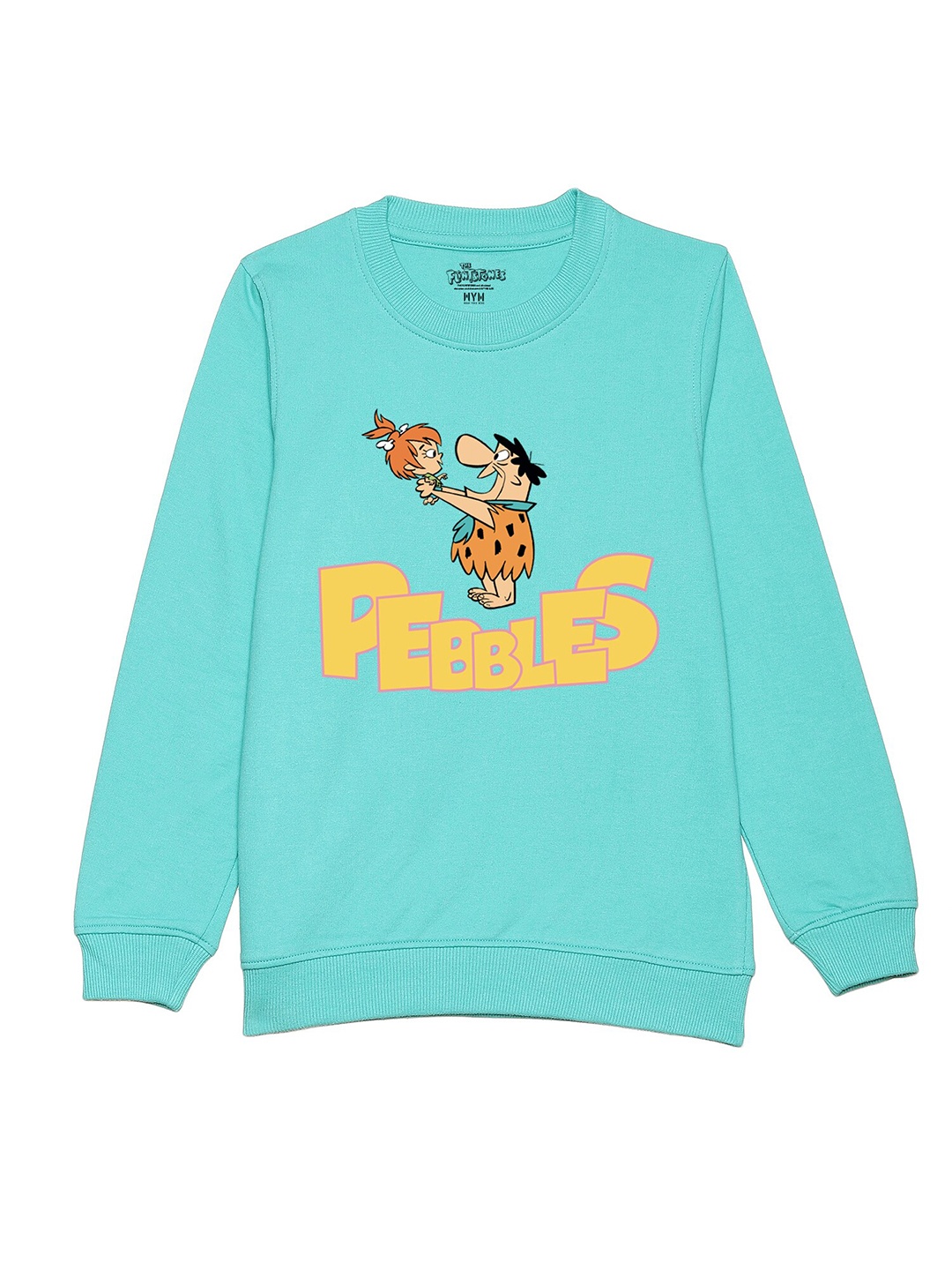 

Wear Your Mind Girls Graphic Printed Sweatshirt, Turquoise blue