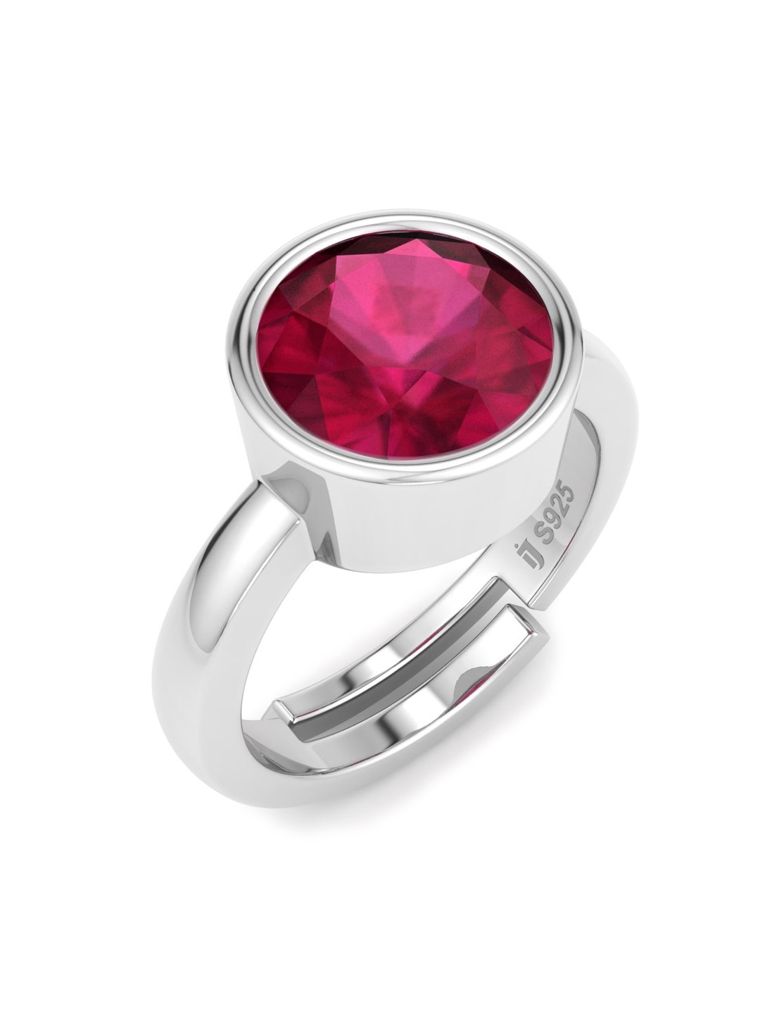 

Inddus Jewels 925 Sterling Silver Rhodium Plated CZ Studded Finger Ring