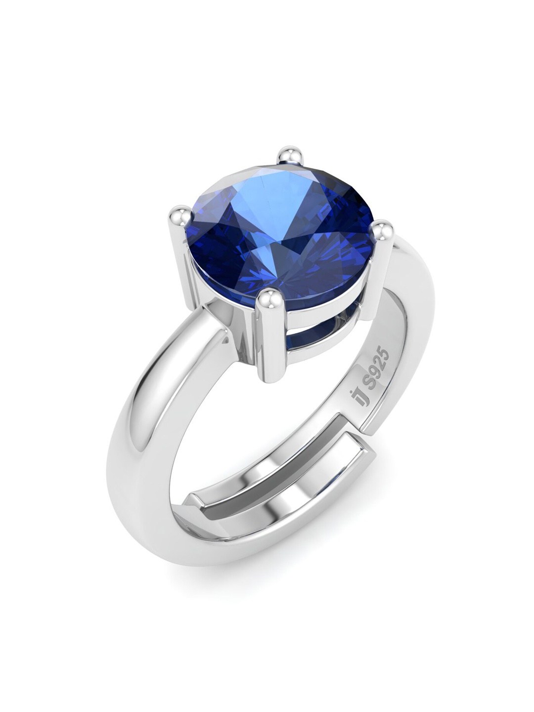 

Inddus Jewels 925 Sterling Silver Rhodium Plated CZ Studded Finger Ring