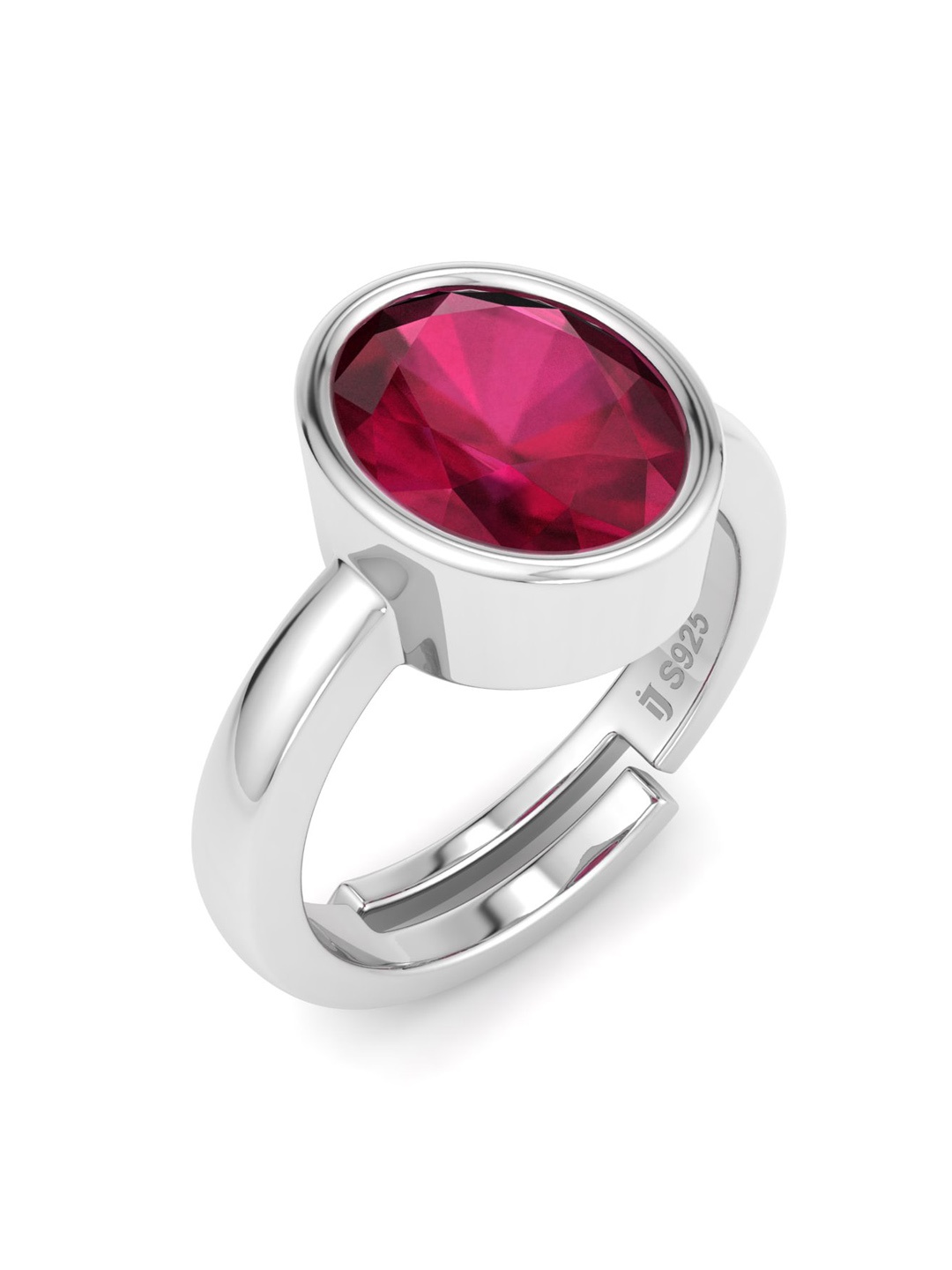 

Inddus Jewels 925 Sterling Silver Rhodium Plated CZ Studded Finger Ring