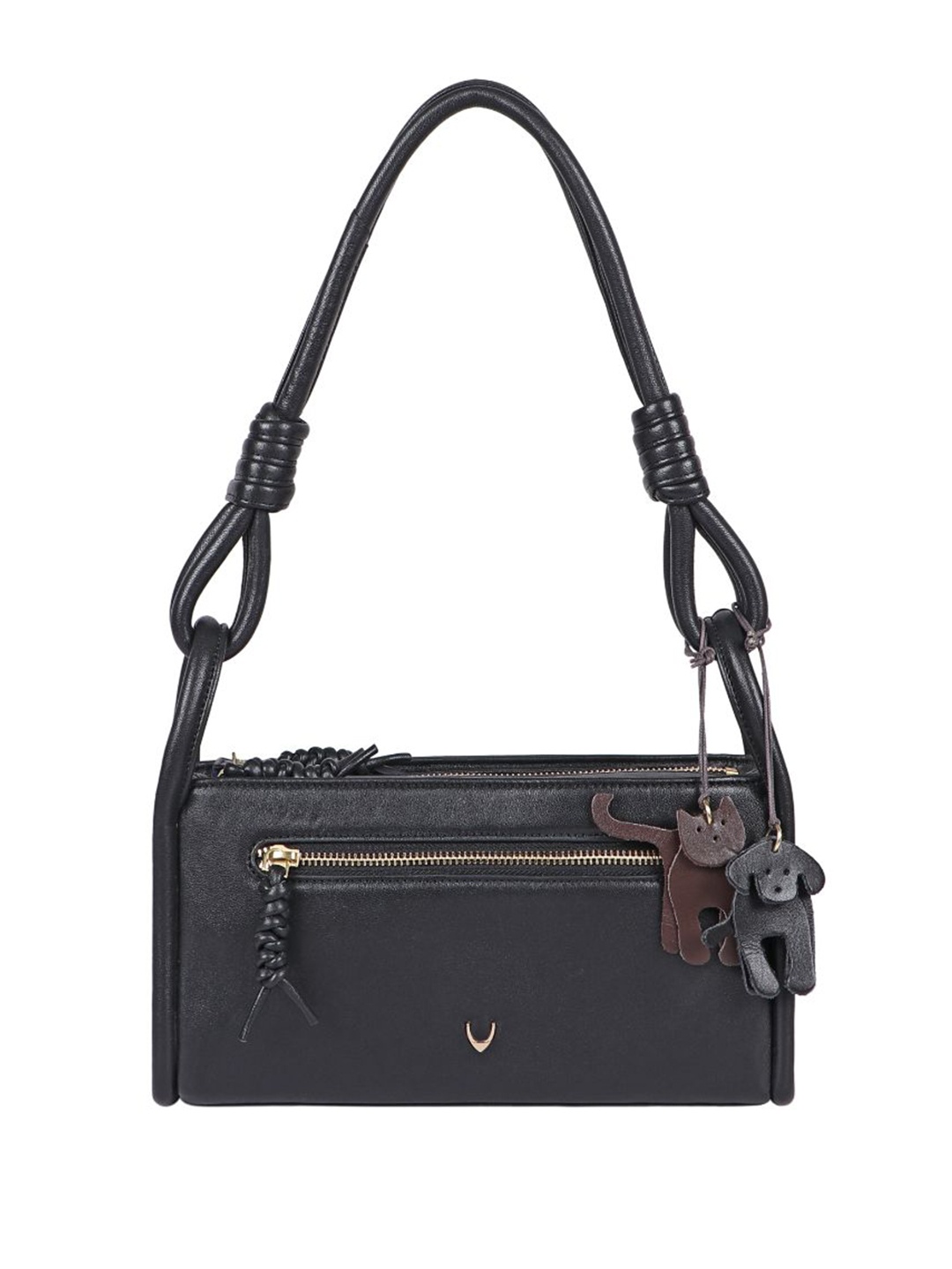 

Hidesign Leather Structured Shoulder Bag, Black