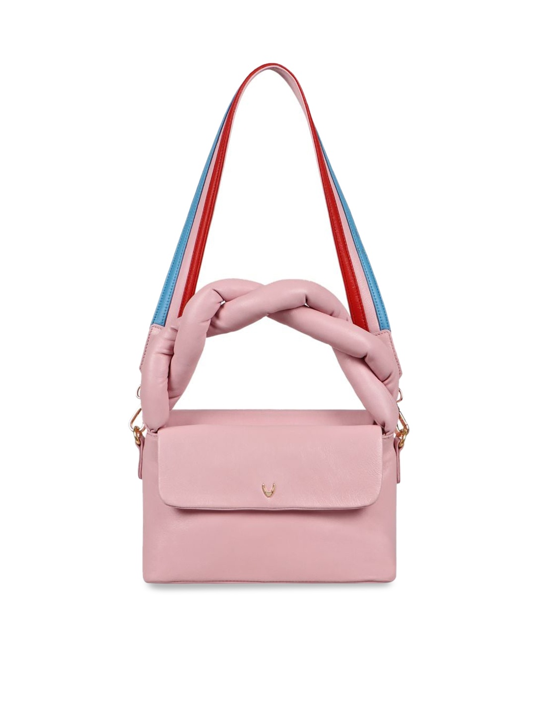 

Hidesign Leather Structured Handheld Bag, Pink