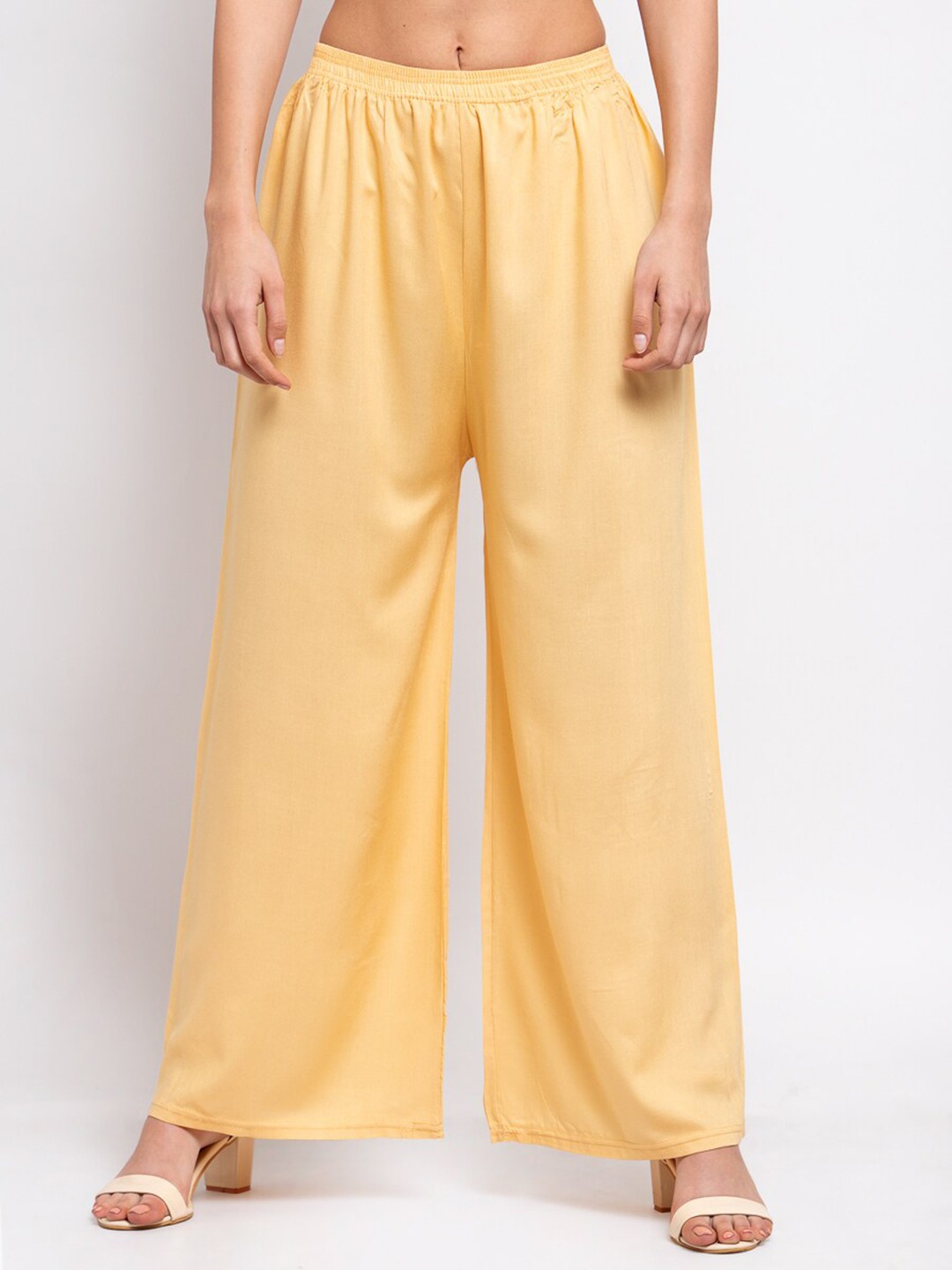 

KLOTTHE Women Wide-Leg Palazzo, Yellow