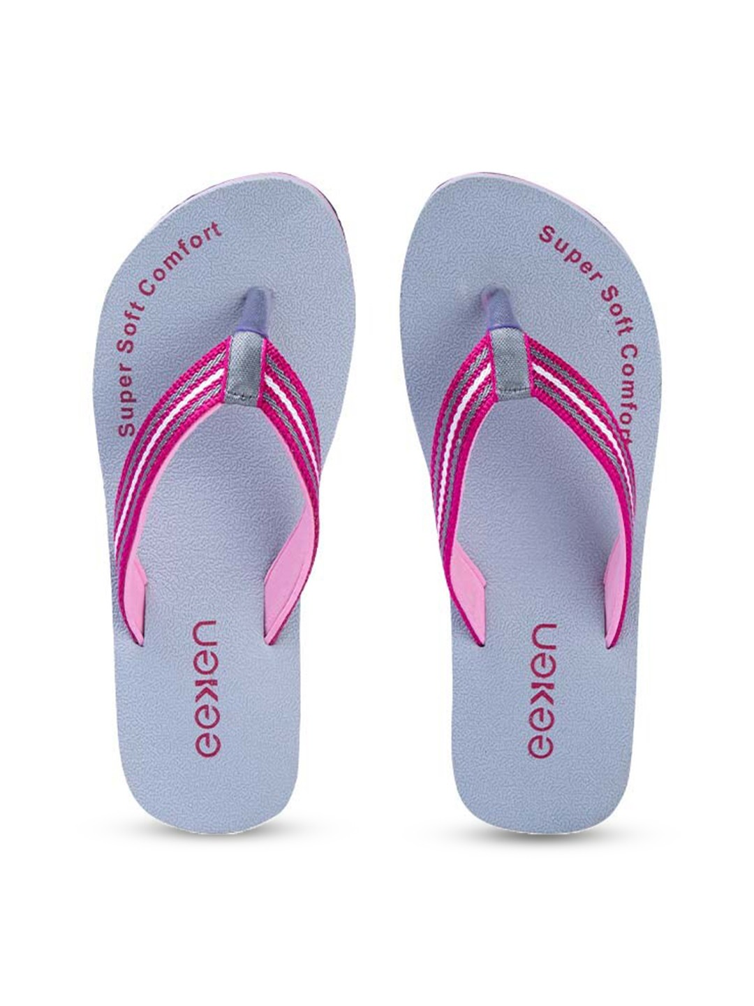 

Paragon Eeken Women Super Soft Comfort Rubber Anti-Skid Lightweight Thong Flip-Flops, Pink