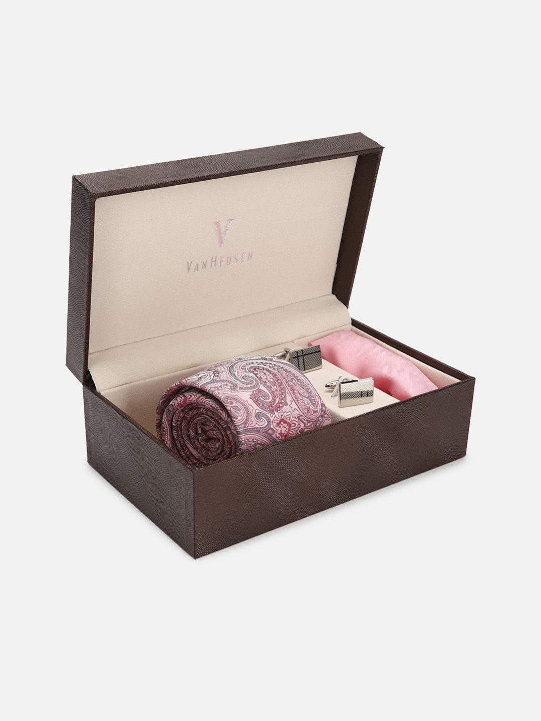

Van Heusen Men Printed Accessory Gift Set, Pink