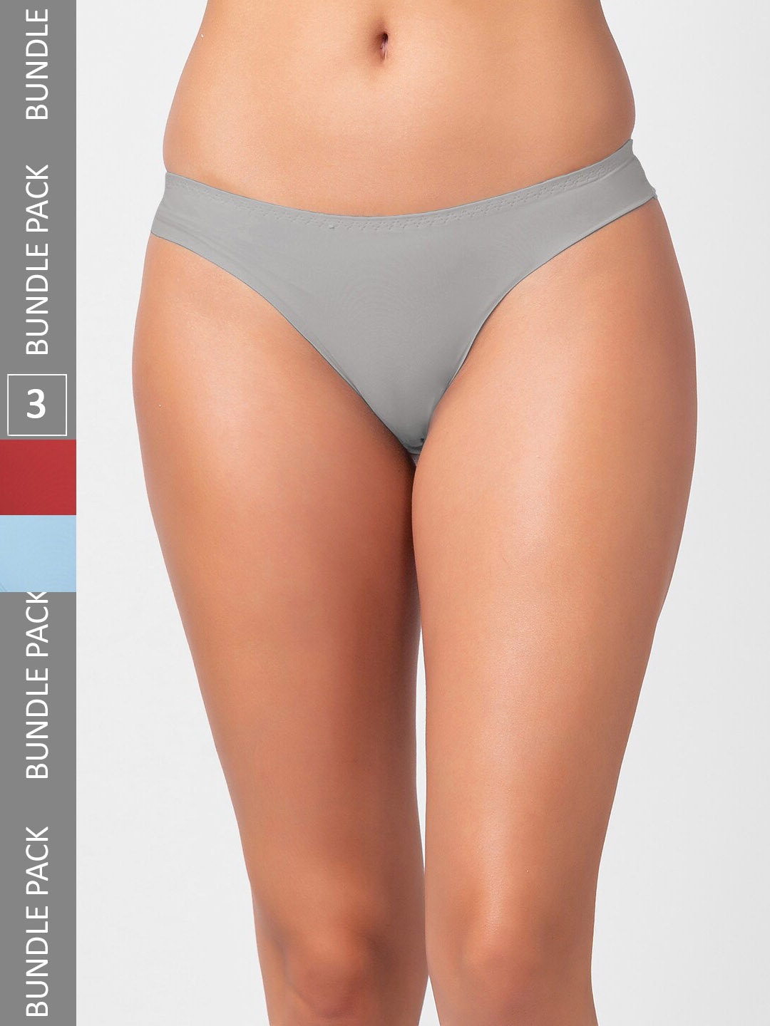 

NOIRA Women Pack Of 3 Assorted Seamless Thong Briefs