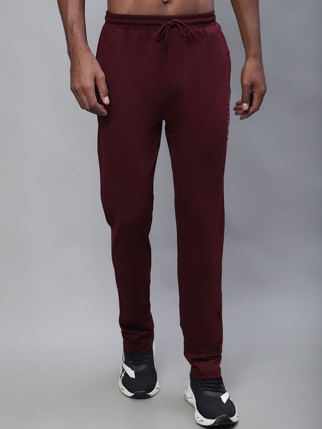 

Cantabil Men Relaxed Fit Cotton Training or Gym Sports Track Pants, Maroon