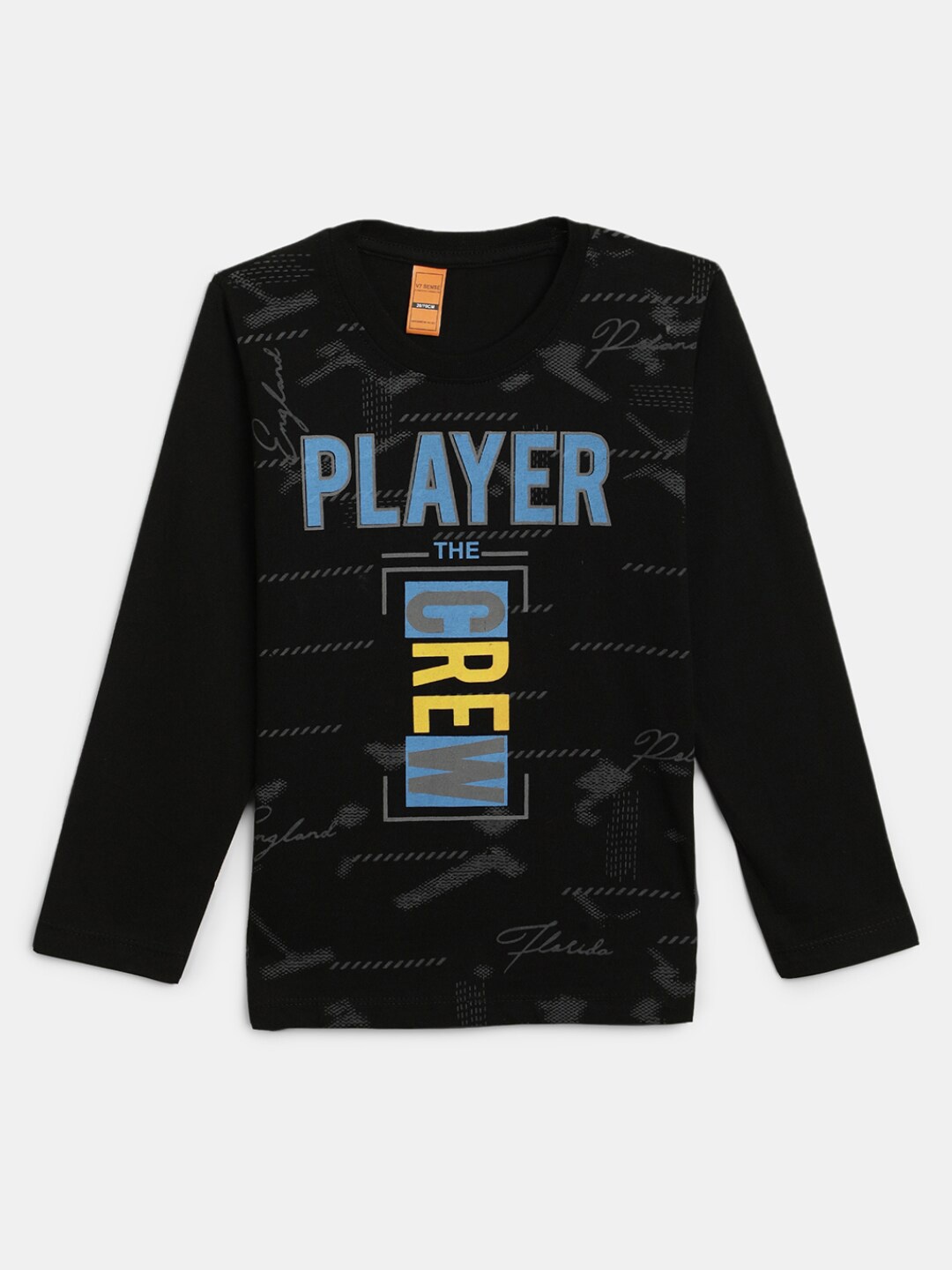 

V-Mart Boys Typography Printed Cotton T-shirt, Black
