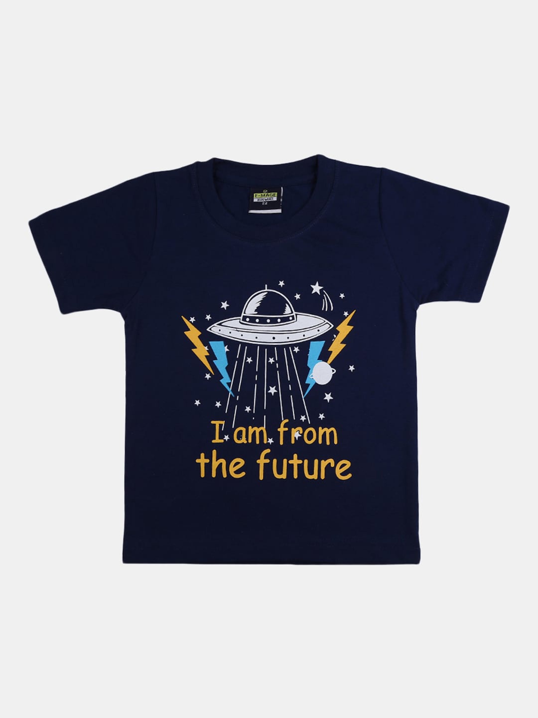 

V-Mart Boys Graphic Printed Cotton T-shirt, Navy blue