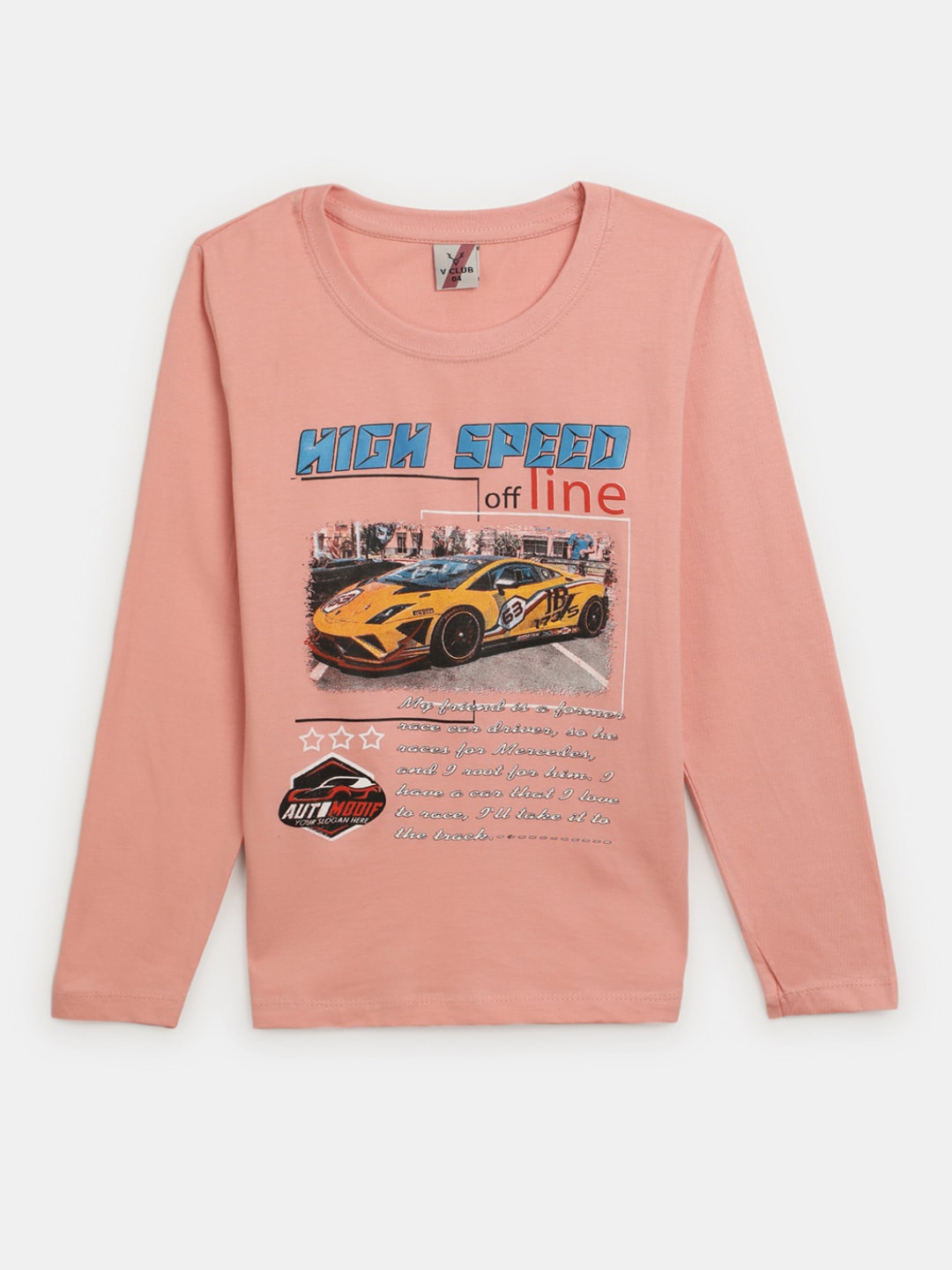 

V-Mart Boys Typography Printed Cotton T-shirt, Pink