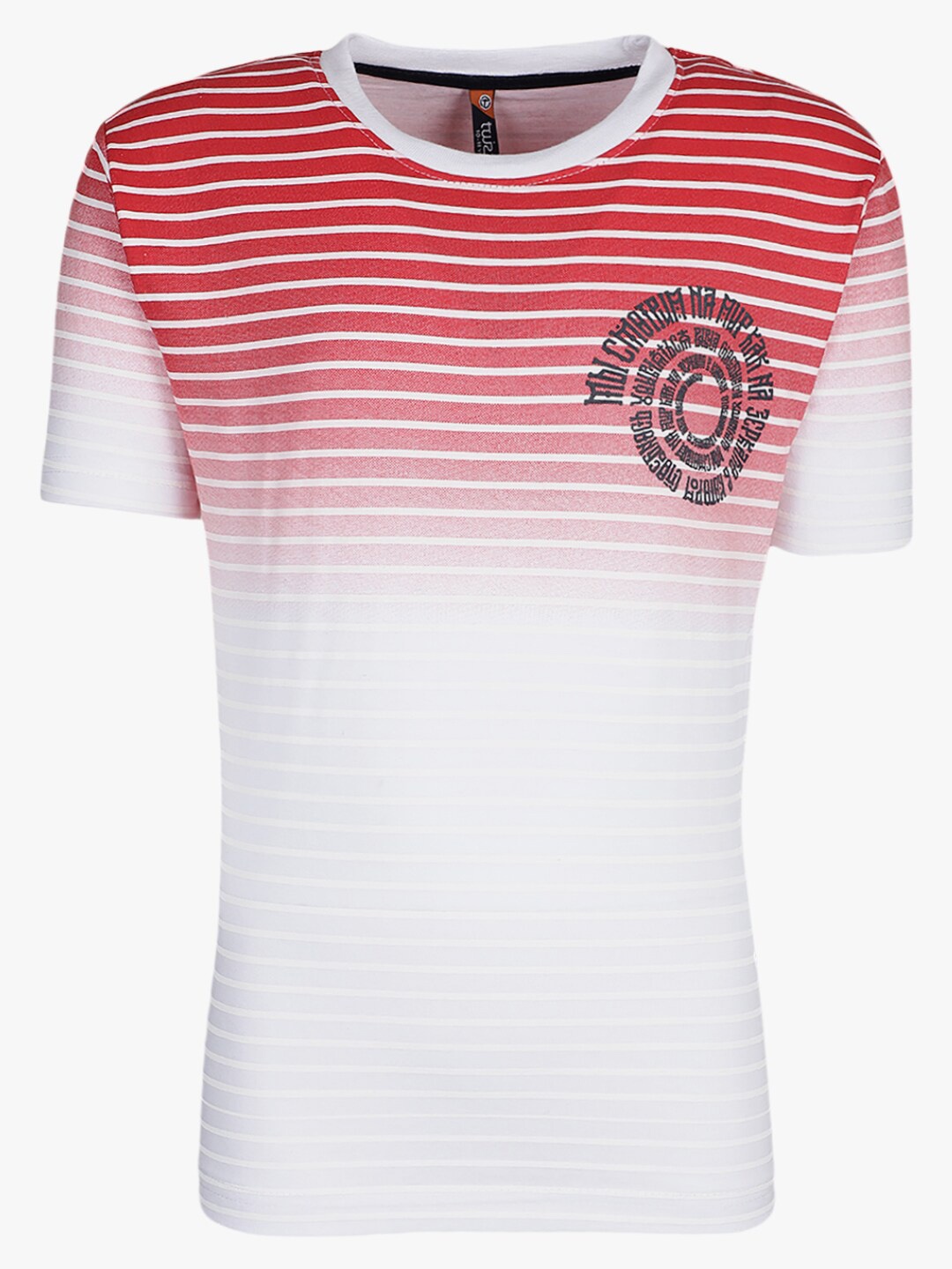 

V-Mart Boys Striped Cotton T-shirt, White